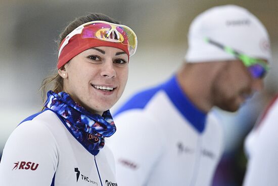 Training session by Russian ice skating team