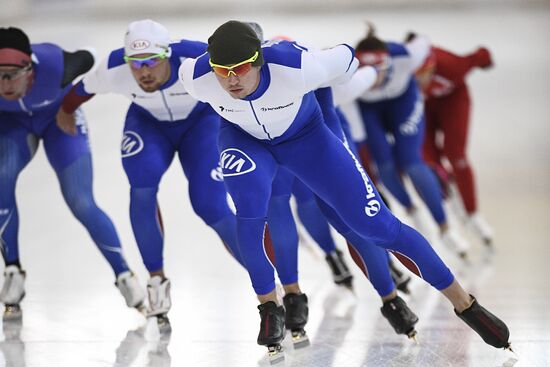 Training session by Russian ice skating team