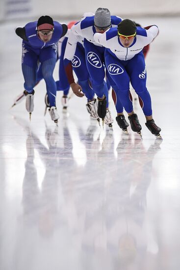 Training session by Russian ice skating team