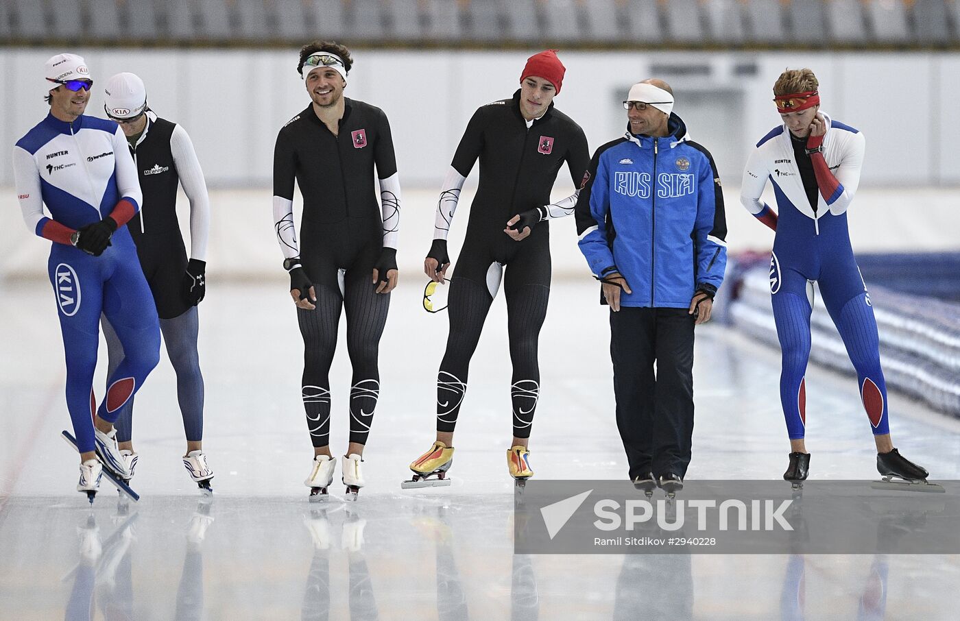 Training session by Russian ice skating team