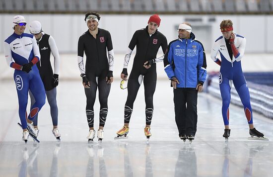 Training session by Russian ice skating team