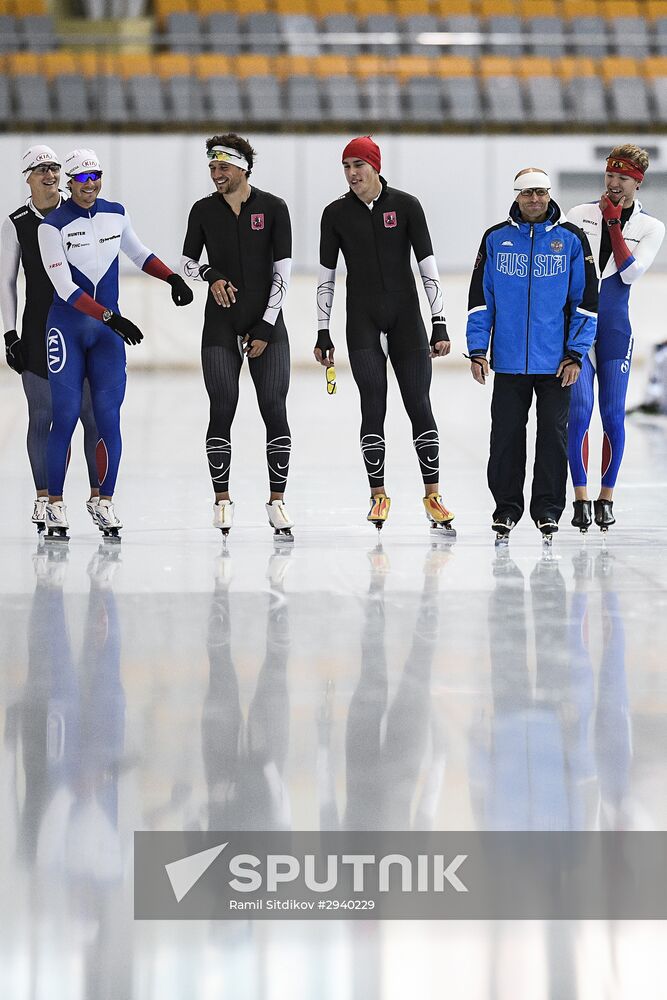 Training session by Russian ice skating team