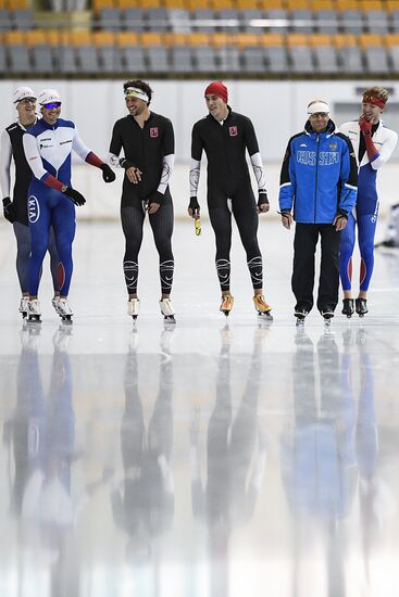 Training session by Russian ice skating team