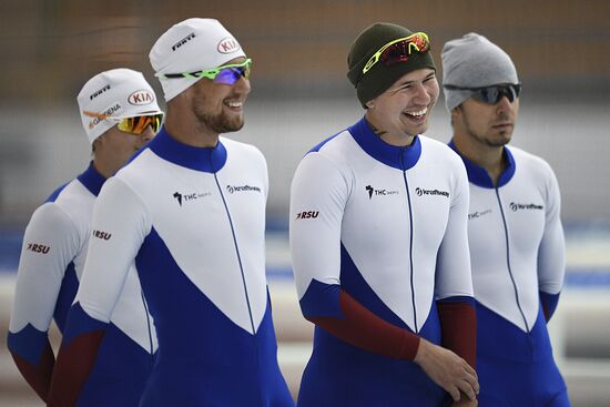 Training session by Russian ice skating team