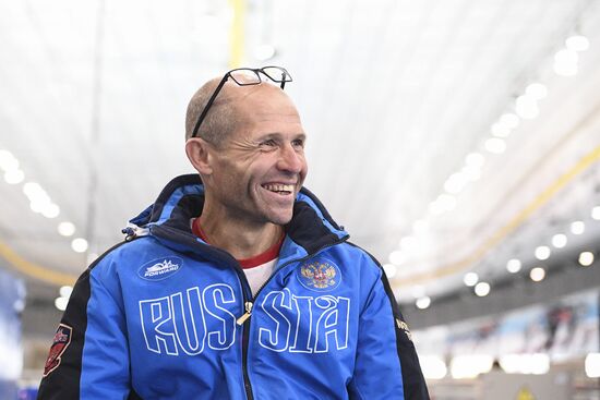 Training session by Russian ice skating team