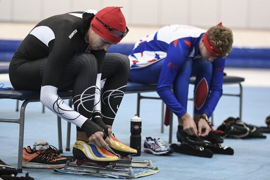 Training session by Russian ice skating team