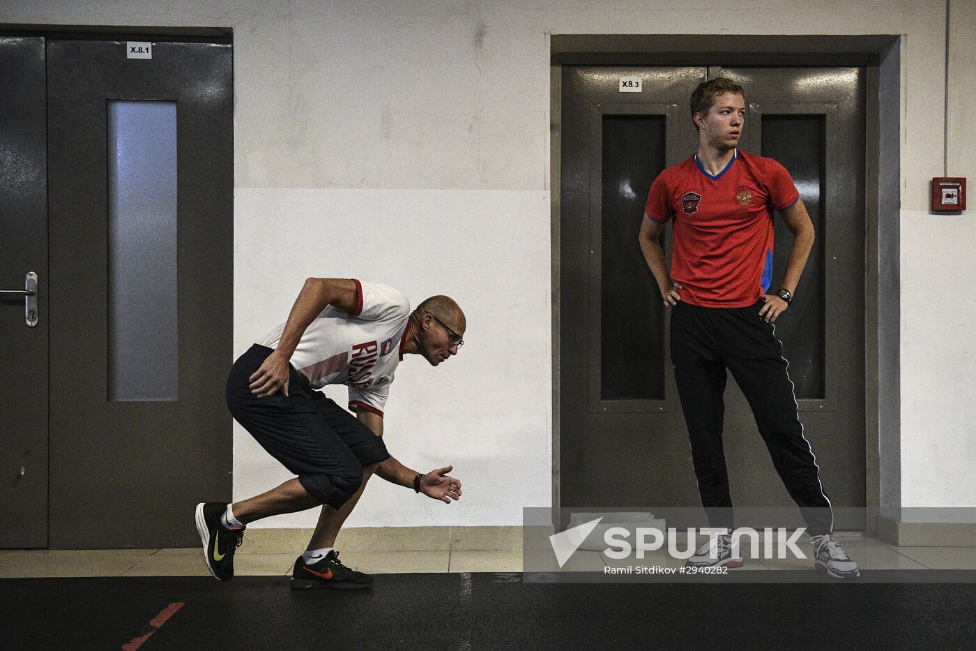 Training session by Russian ice skating team