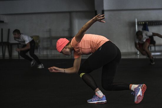 Training session by Russian ice skating team