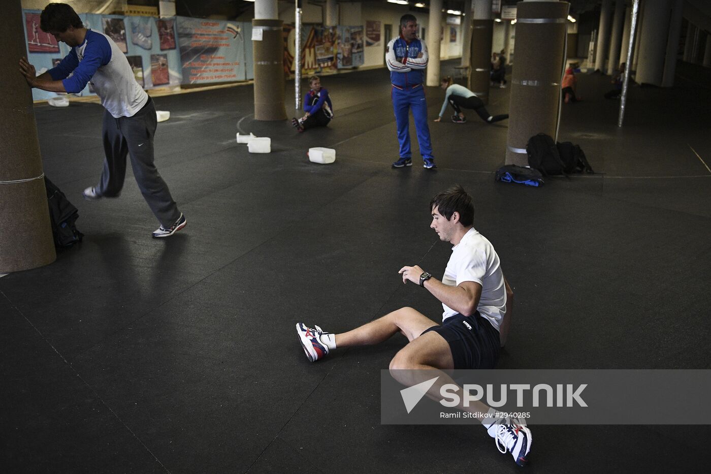 Training session by Russian ice skating team