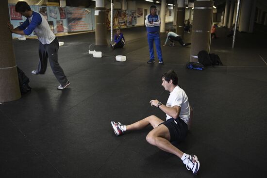 Training session by Russian ice skating team