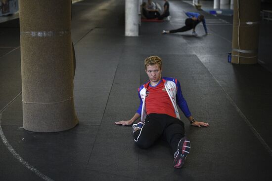 Training session by Russian ice skating team
