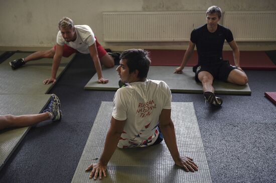Training session by Russian ice skating team