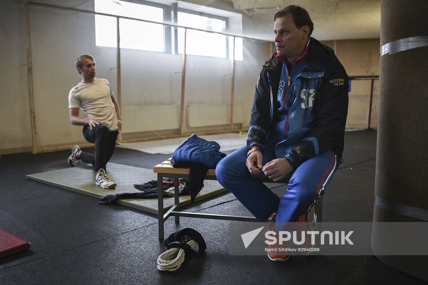 Training session by Russian ice skating team