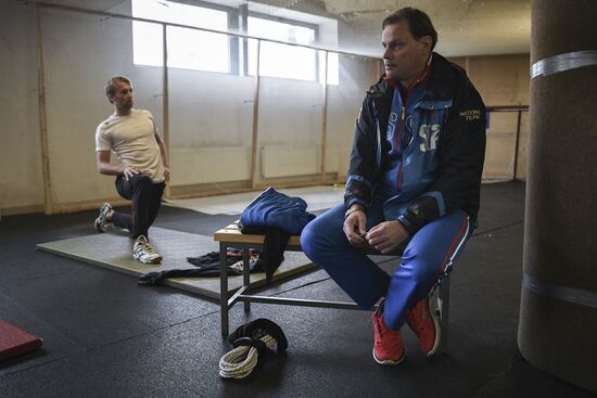Training session by Russian ice skating team