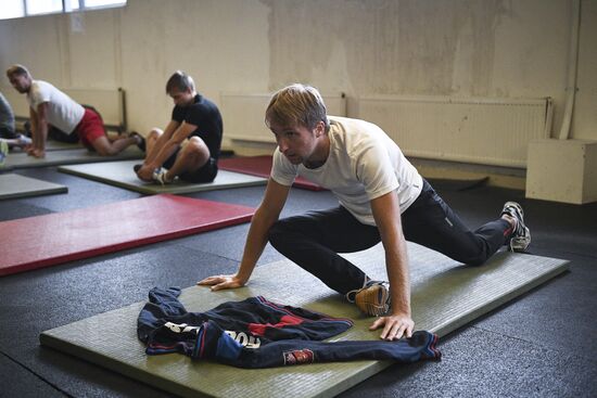 Training session by Russian ice skating team