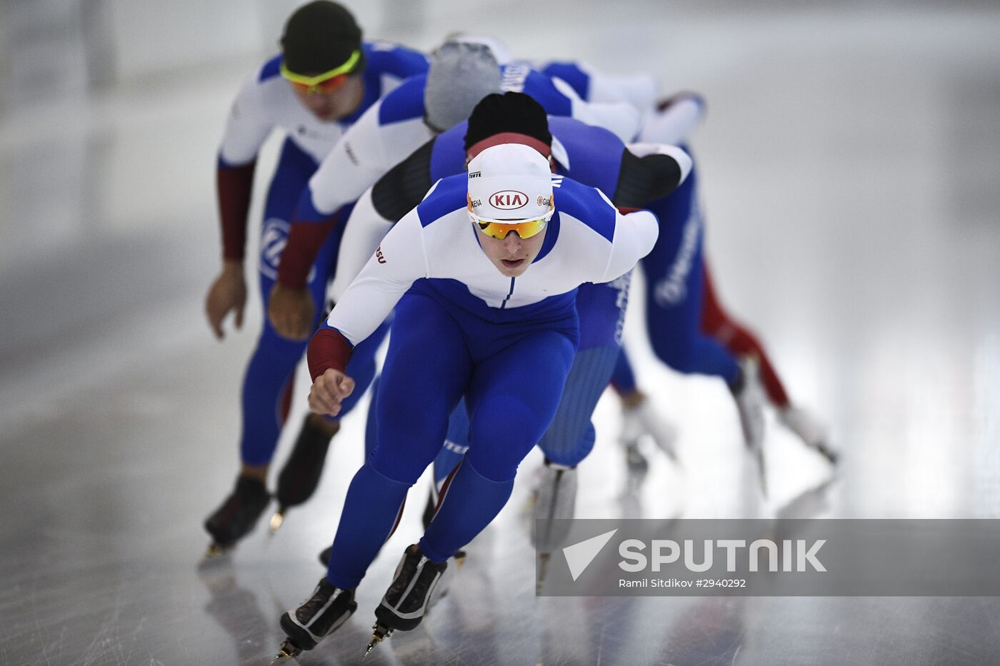Training session by Russian ice skating team