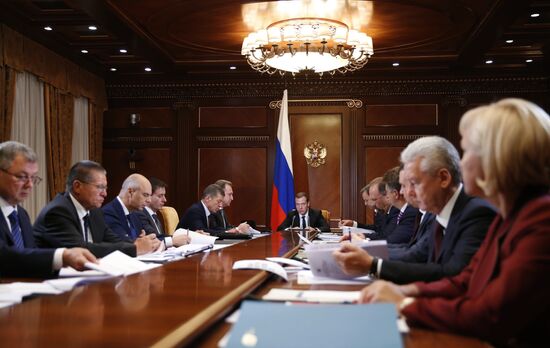Prime Minister Dmitry Medvedev conducts meeting of presidential council on strategic development and priority projects