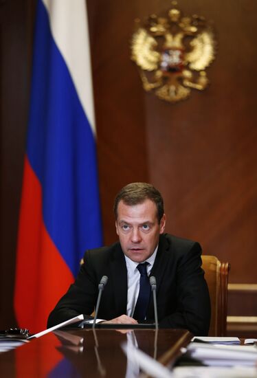 Prime Minister Dmitry Medvedev conducts meeting of presidential council on strategic development and priority projects