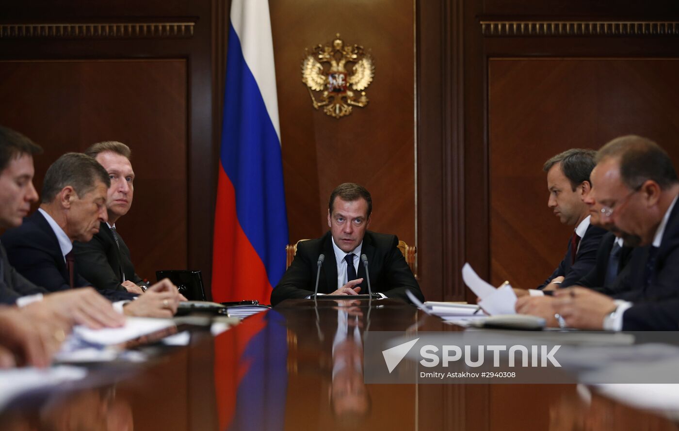 Prime Minister Dmitry Medvedev conducts meeting of presidential council on strategic development and priority projects