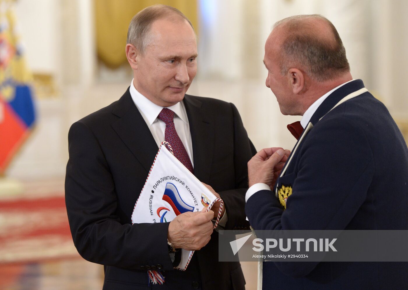 President Vladimir Putin meets with Russian Paralympic athletes in summer events