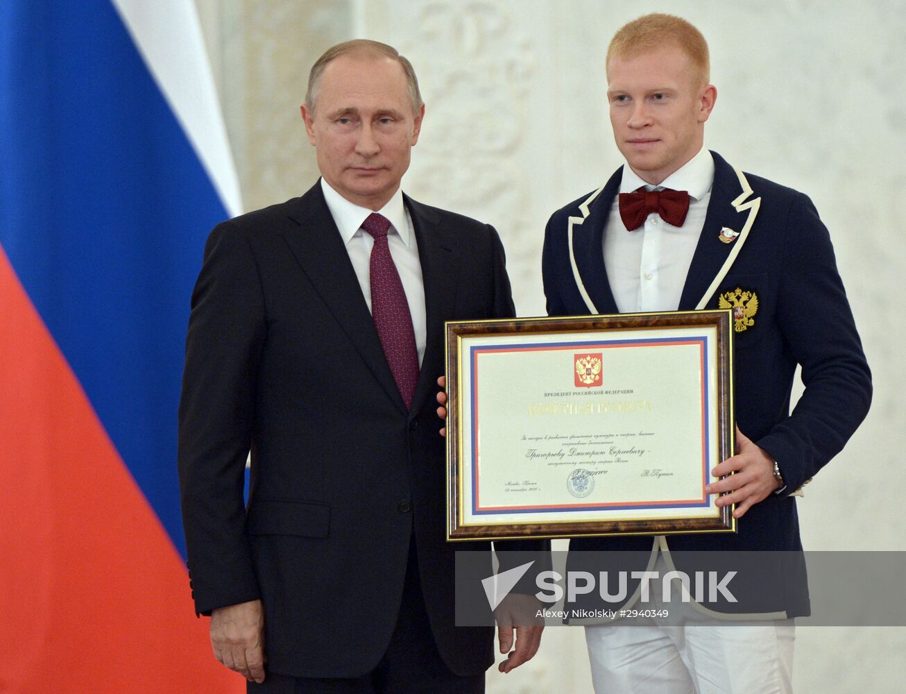 President Vladimir Putin meets with Russian Paralympic athletes in summer events