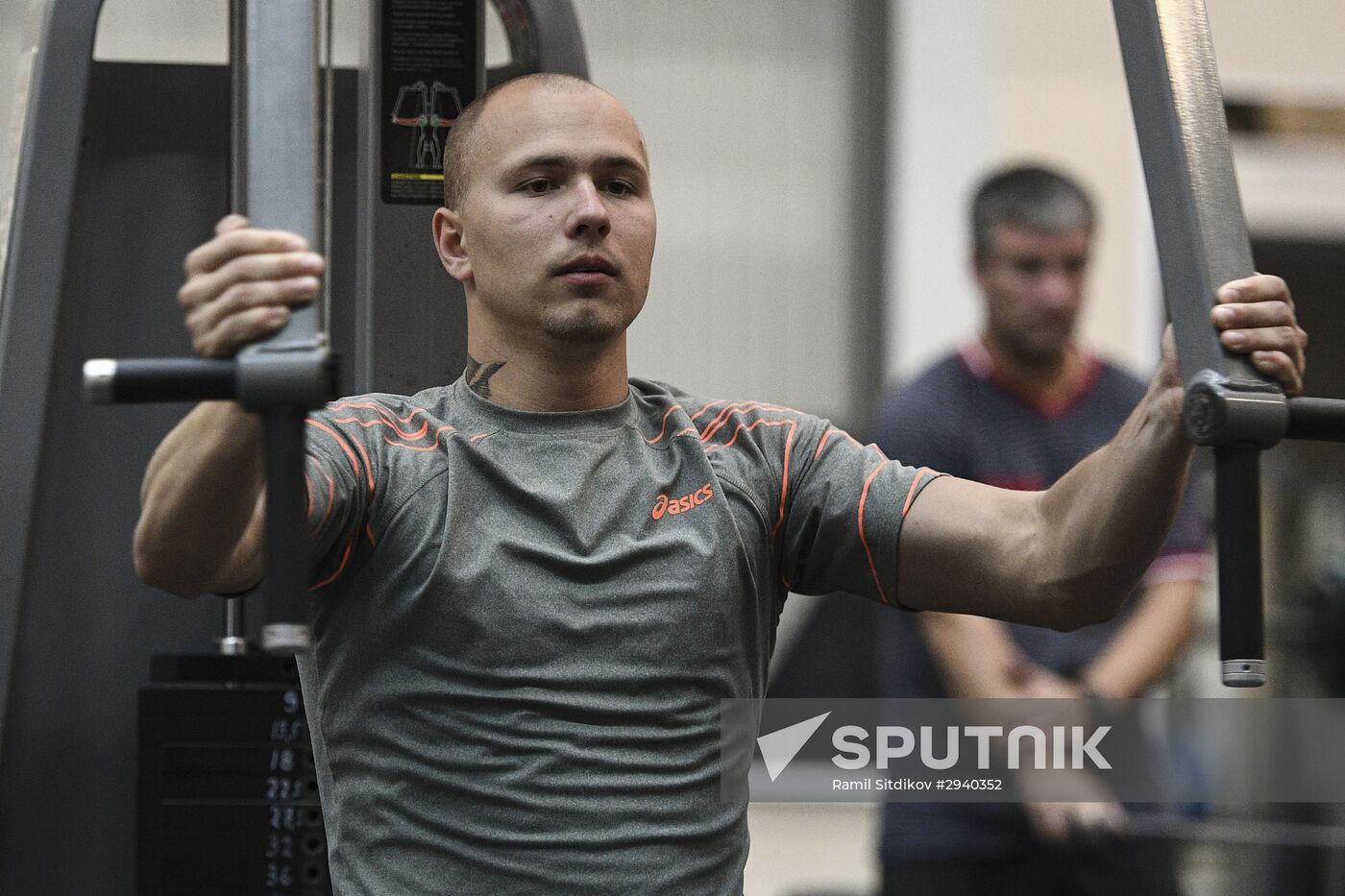 Training session by Russian speed skating team