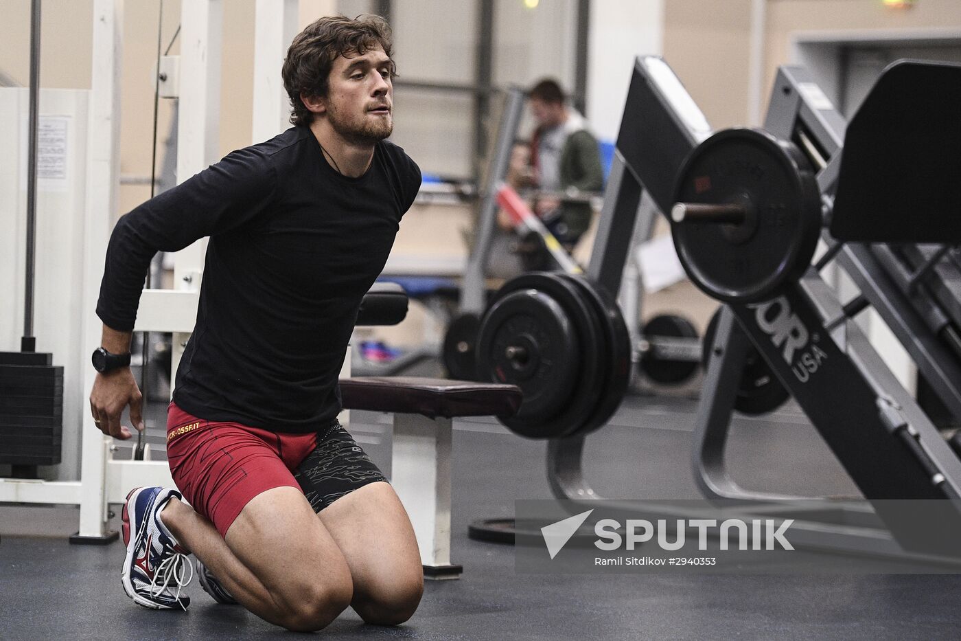 Training session by Russian speed skating team