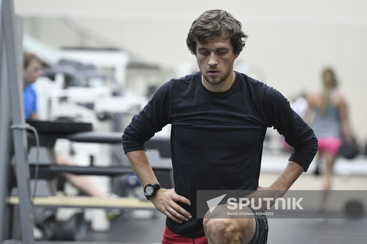 Training session by Russian speed skating team