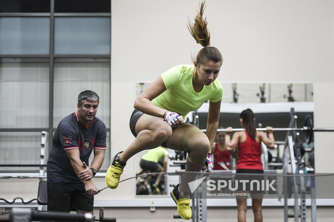 Training session by Russian speed skating team