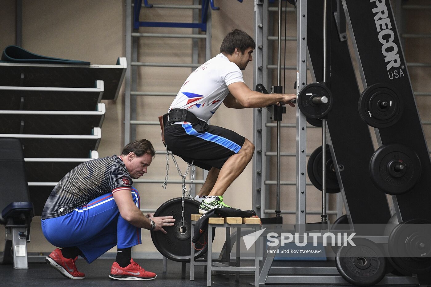 Training session by Russian speed skating team