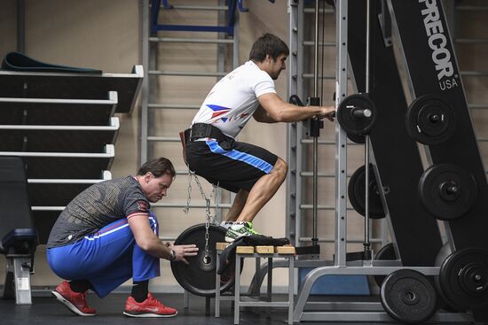 Training session by Russian speed skating team