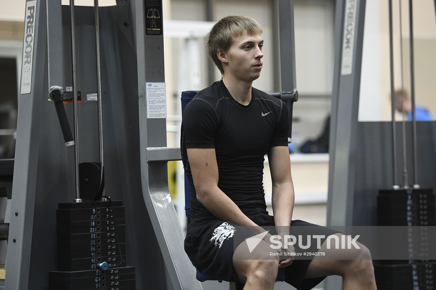 Training session by Russian speed skating team