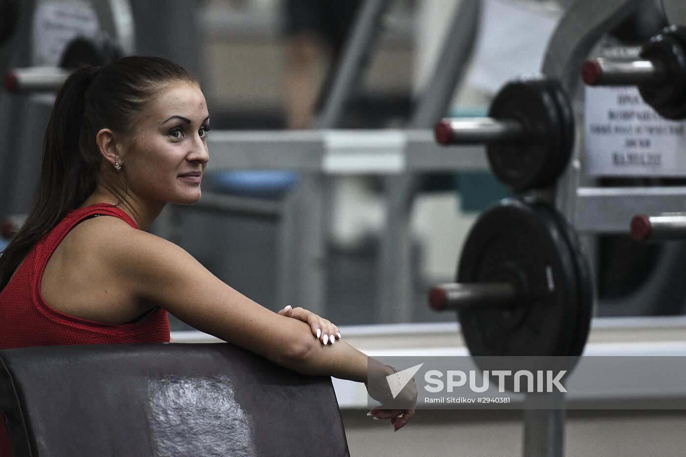 Training session by Russian speed skating team