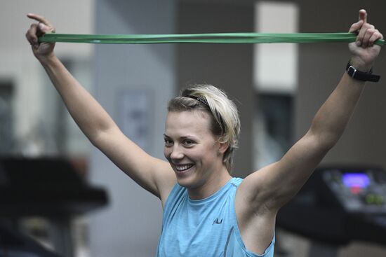 Training session by Russian speed skating team