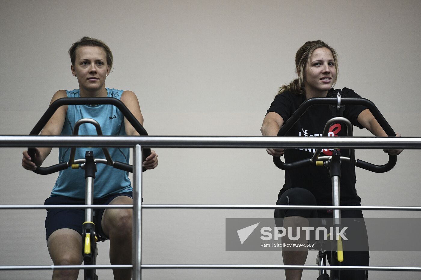 Training session by Russian speed skating team