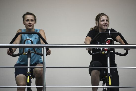 Training session by Russian speed skating team