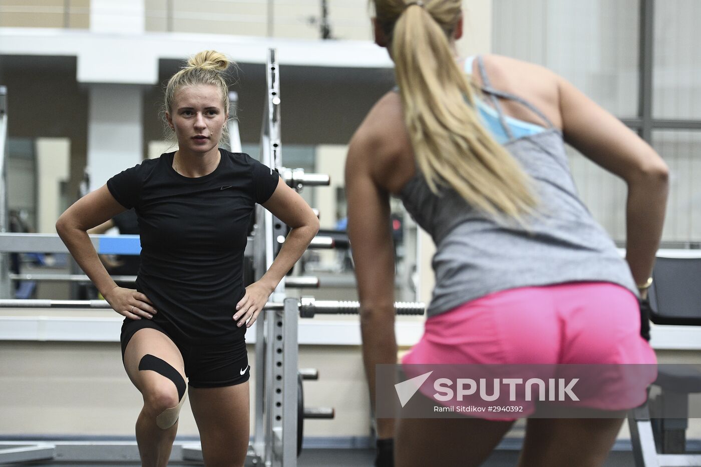 Training session by Russian speed skating team