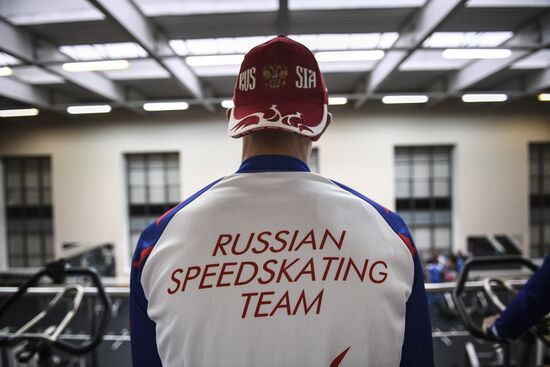 Training session by Russian speed skating team