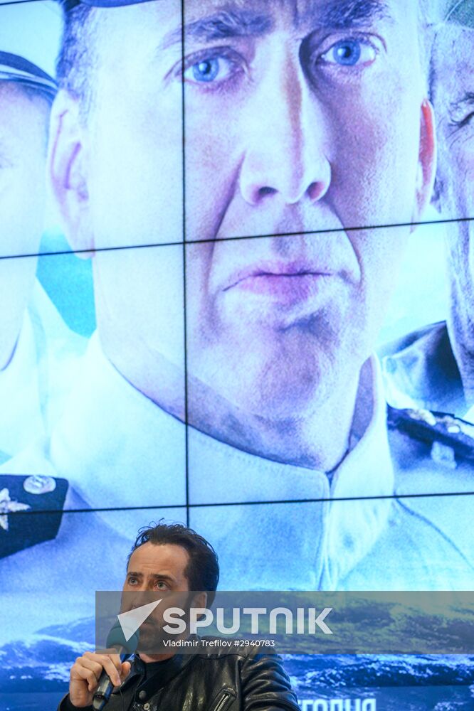 News conference with crew and cast of the movie "USS Indianapolis: Men of Courage"