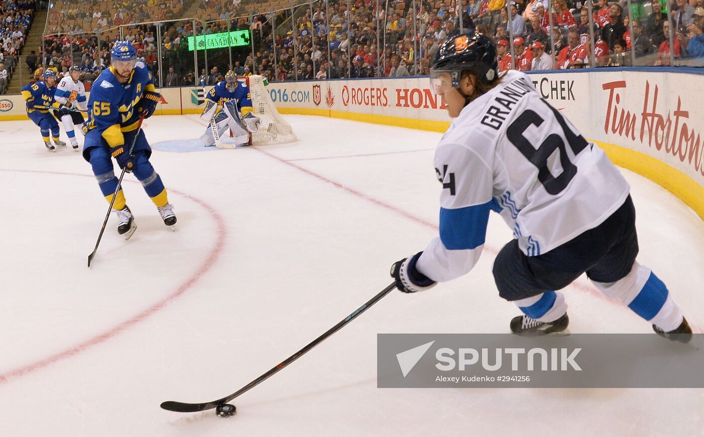 World Cup of Hockey. Sweden vs. Finland