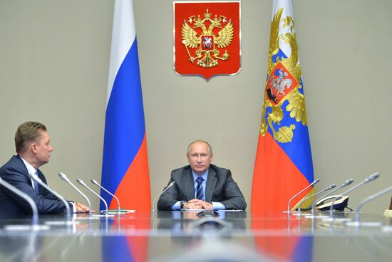 President Vladimir Putin participates in launch of Vostochno-Messoyakha oilfield