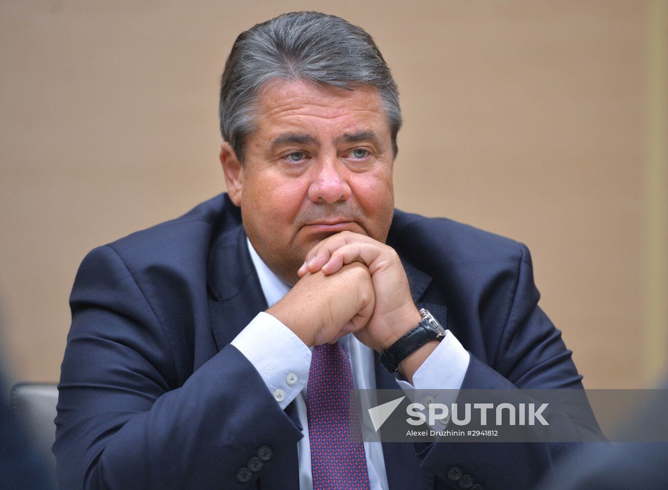 Vladimir Putin meets with German Vice Chancellor and Minister for Economic Affairs and Energy Sigmar Gabriel