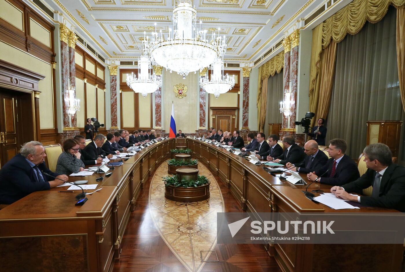 Russian Prime Minister Dmitry Medvedev chairs Government meeting