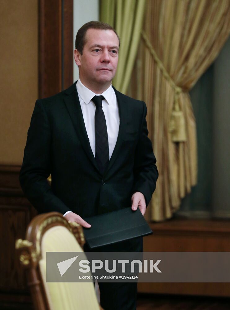 Russian Prime Minister Dmitry Medvedev chairs Government meeting