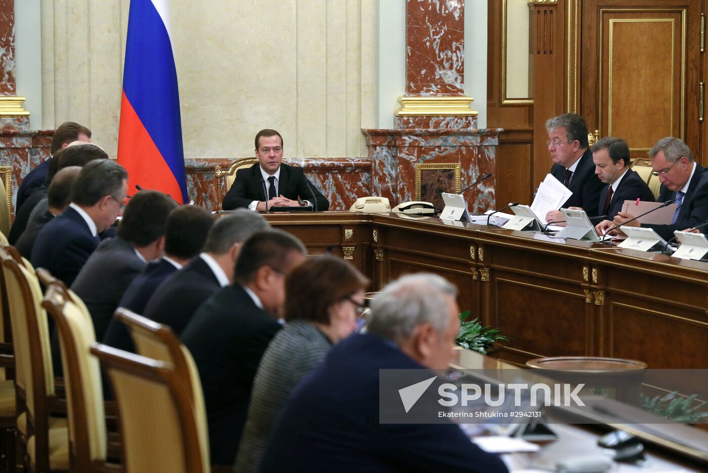 Russian Prime Minister Dmitry Medvedev chairs Government meeting