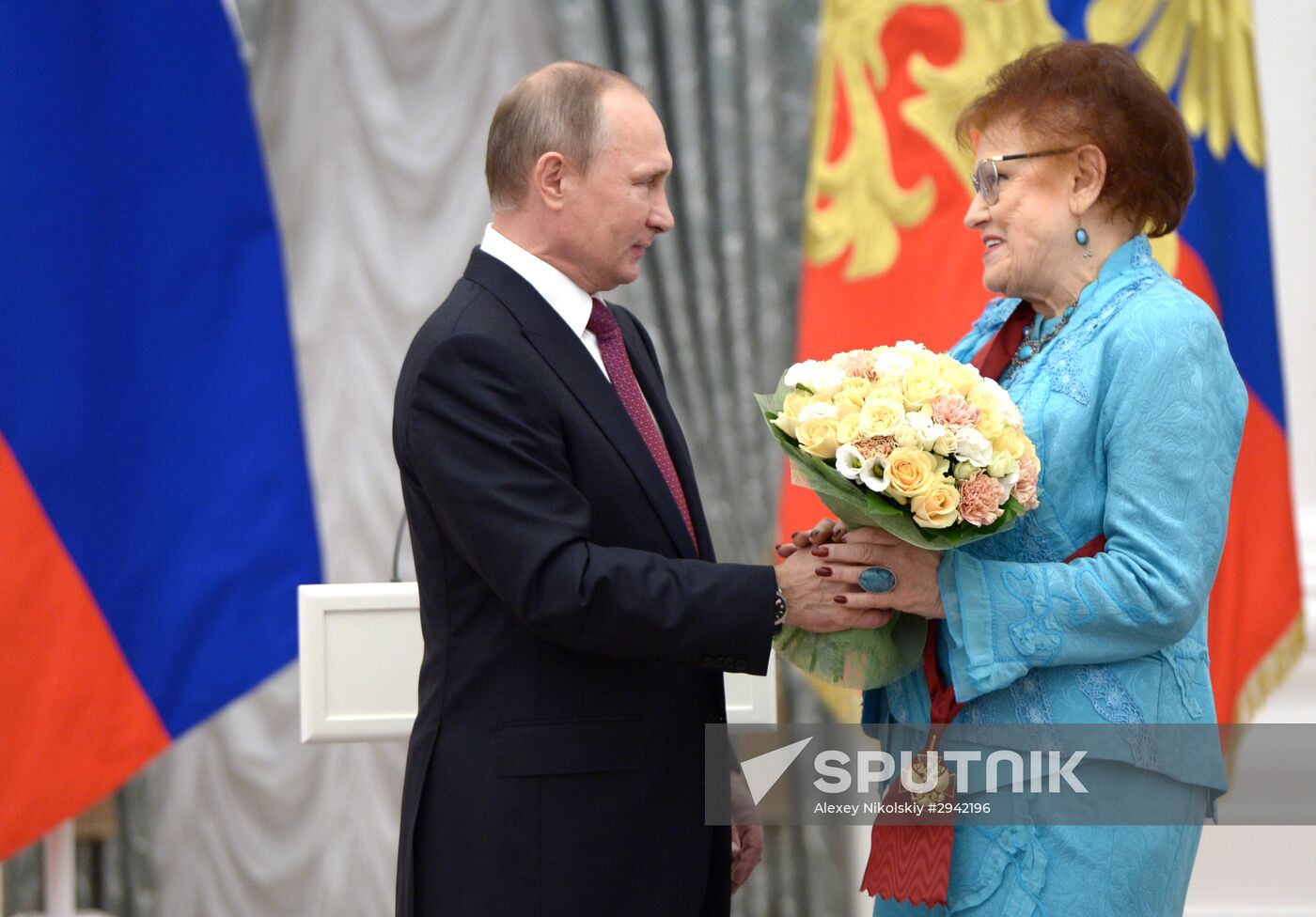 Ceremony of giving state decorations in Kremlin