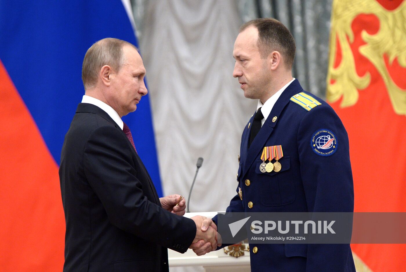 Ceremony of giving state decorations in Kremlin