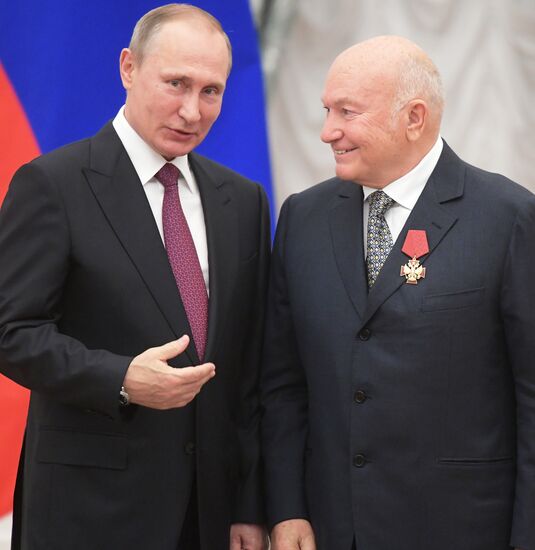 Ceremony of giving state decorations in Kremlin