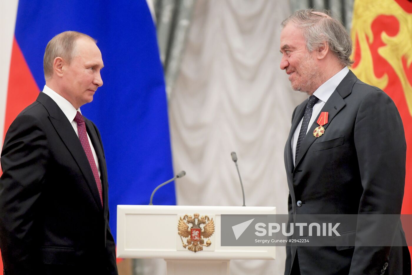 Ceremony of giving state decorations in Kremlin