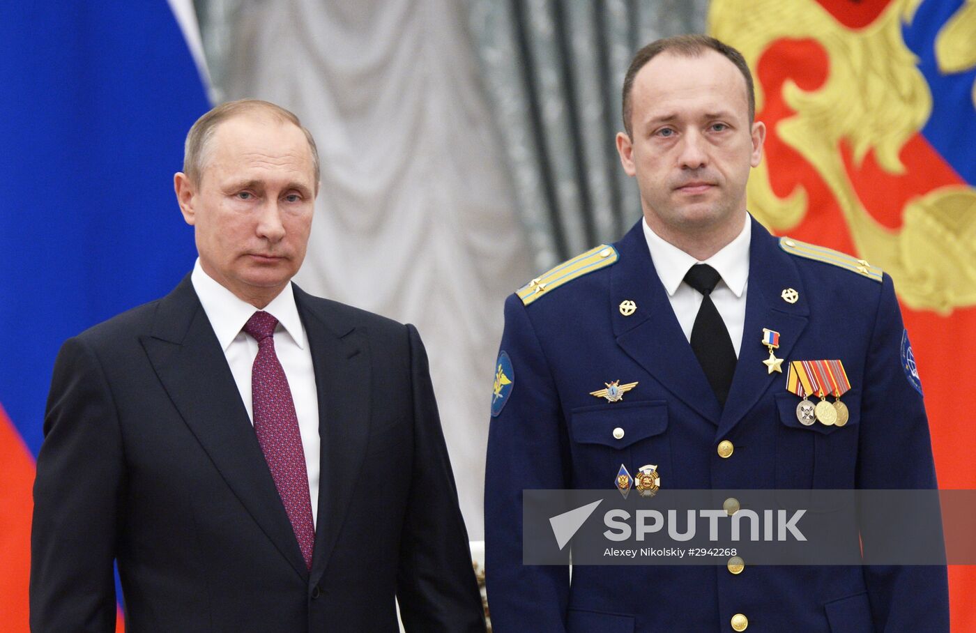 Ceremony of giving state decorations in Kremlin